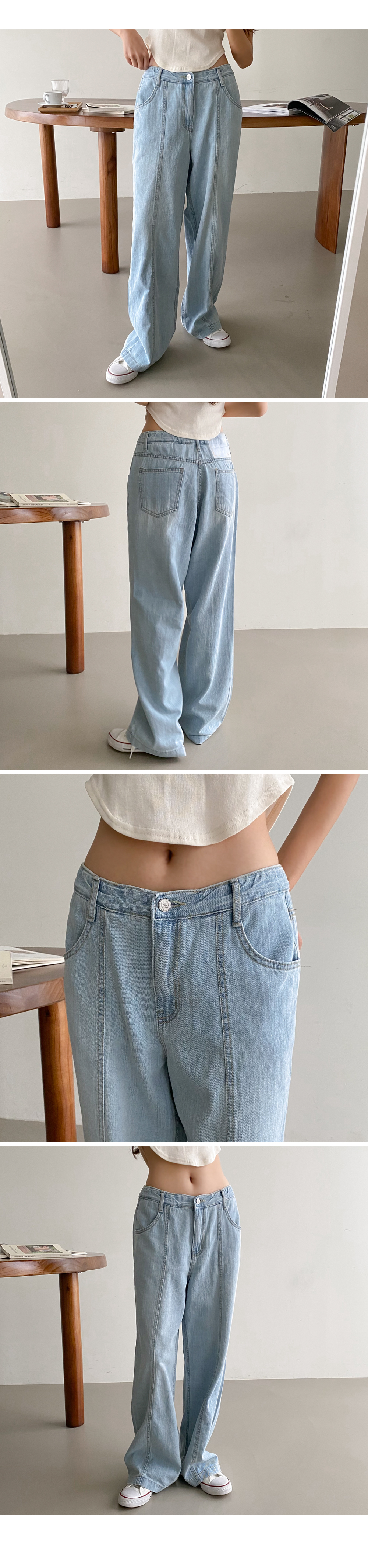 センターラインワイドデニムパンツ | レディースファッション センターラインワイドデニムパンツ | レディースファッション