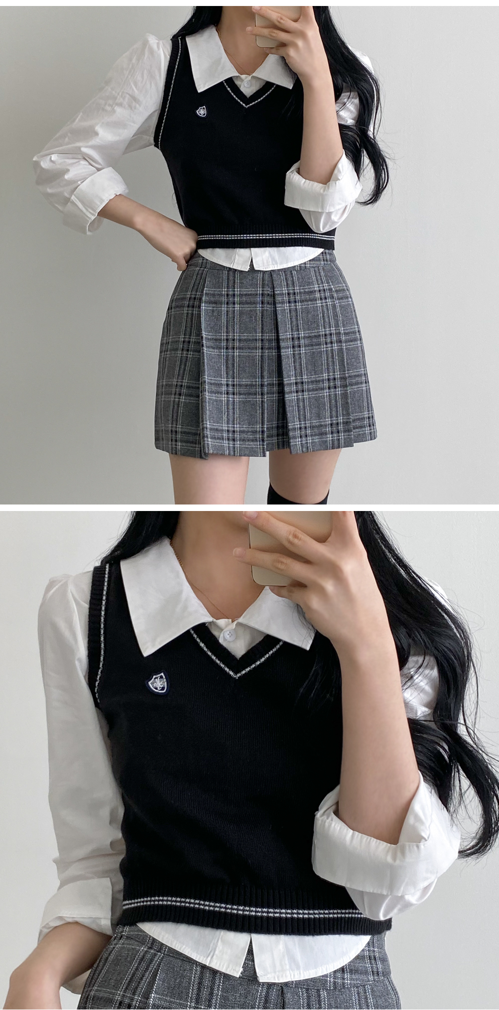 パンツ裏地チェックボックスプリーツスカート | レディース
