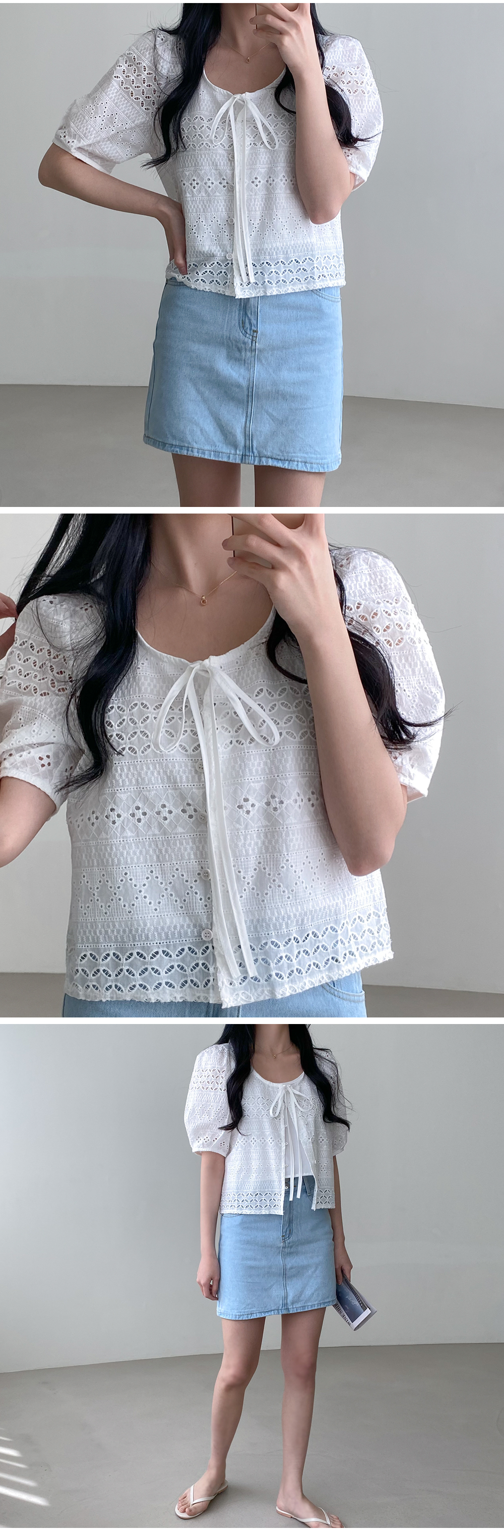 2ボタンライトブルーデニムミニスカート | レディースファッション通販