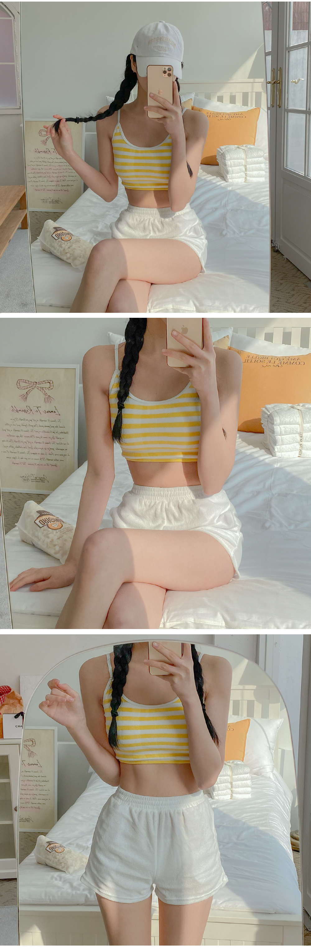 [썸머기획/당일출고] 스트라이프테리수영복SET(3c) 비치웨어 비치룩 줄무늬 단가라 테리수영복세트 흠뻑쇼추천 상세 이미지 2