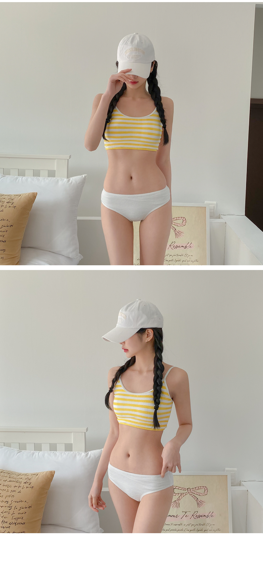 [썸머기획/당일출고] 스트라이프테리수영복SET(3c) 비치웨어 비치룩 줄무늬 단가라 테리수영복세트 흠뻑쇼추천 상세 이미지 4