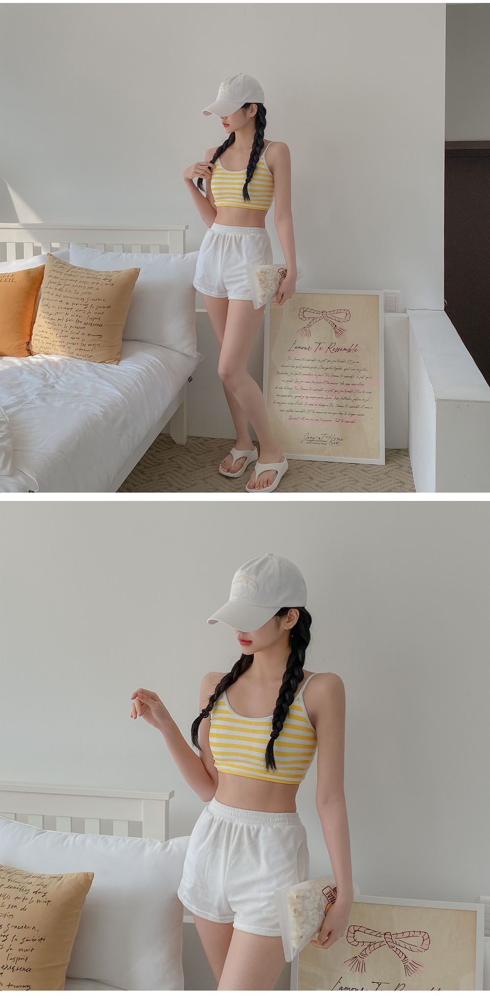 [썸머기획/당일출고] 스트라이프테리수영복SET(3c) 비치웨어 비치룩 줄무늬 단가라 테리수영복세트 흠뻑쇼추천 상세 이미지 3