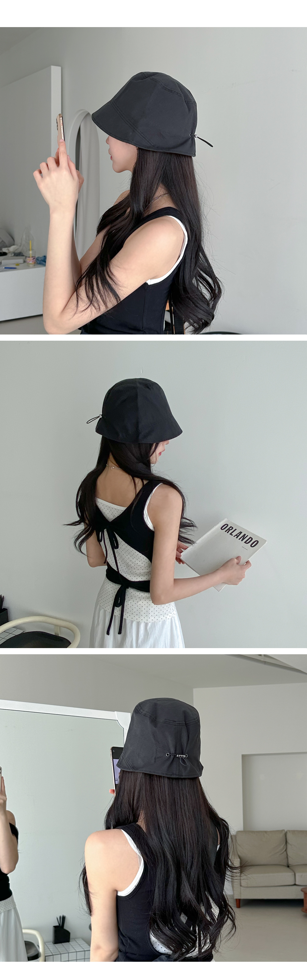 ★기획★포에숏챙벙거지(2c) 스트링벙거지 숏챙모자 벙거지모자 코튼벙거지 버킷햇 백포인트 상세 이미지 4