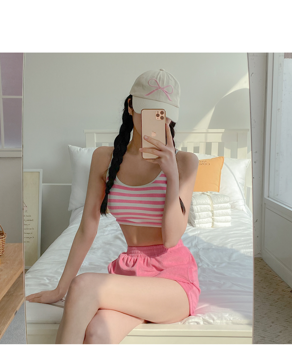 [썸머기획/당일출고] 스트라이프테리수영복SET(3c) 비치웨어 비치룩 줄무늬 단가라 테리수영복세트 흠뻑쇼추천 상세 이미지 7