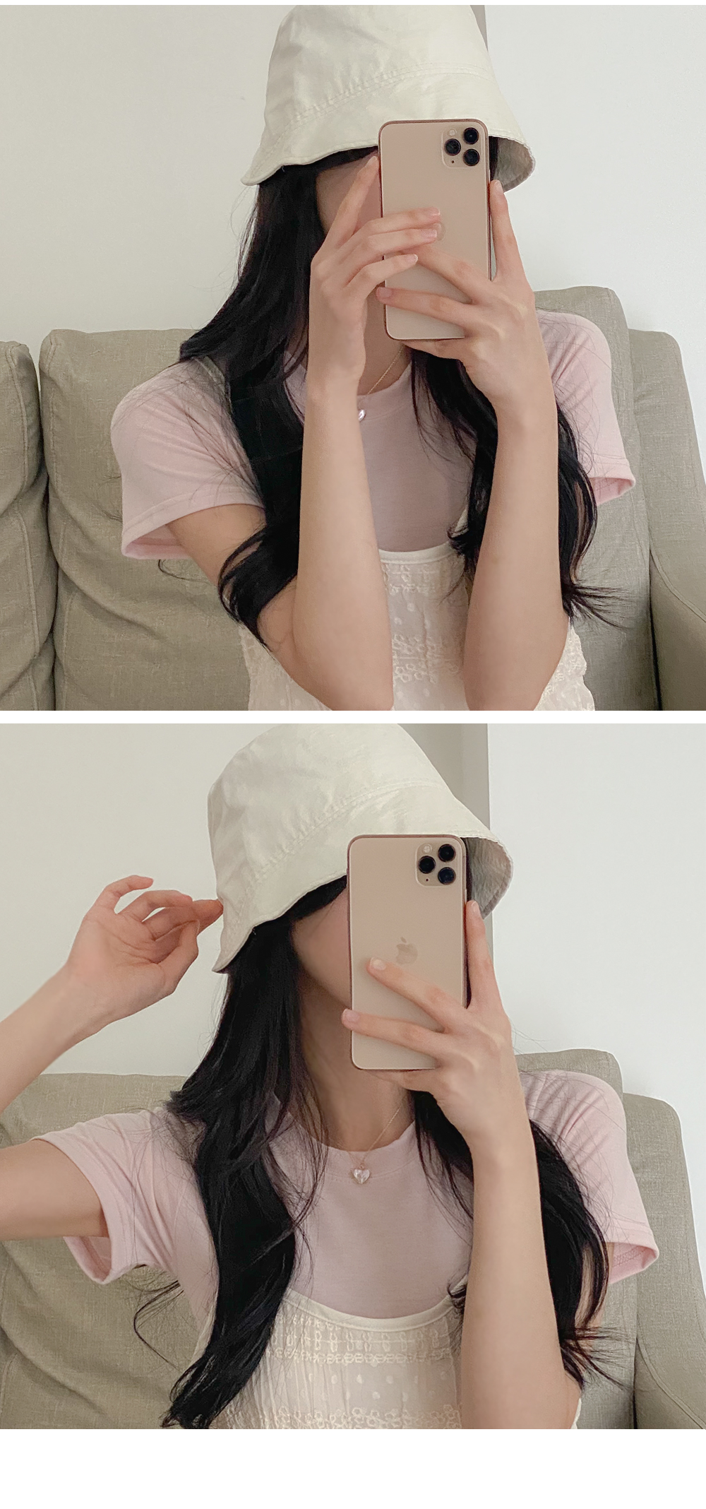 ★기획★포에숏챙벙거지(2c) 스트링벙거지 숏챙모자 벙거지모자 코튼벙거지 버킷햇 백포인트 상세 이미지 3