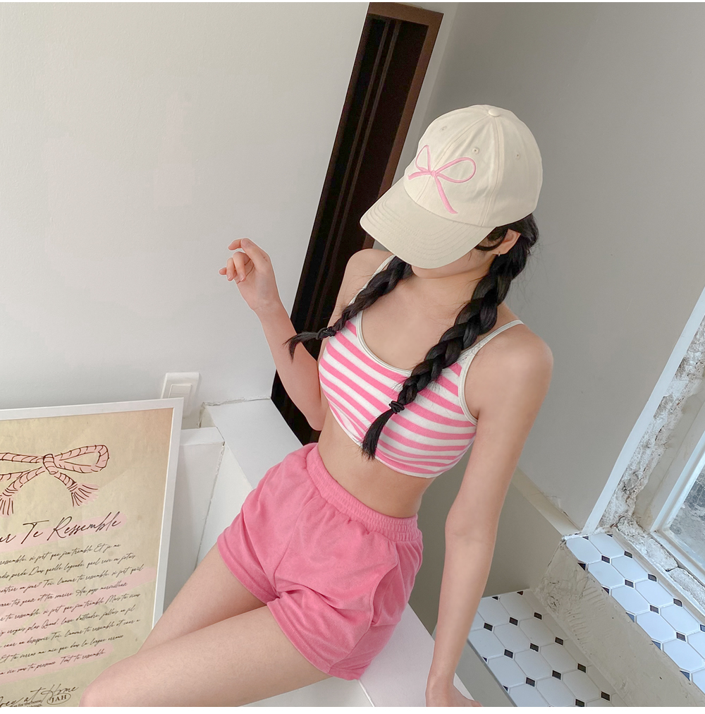 [썸머기획/당일출고] 스트라이프테리수영복SET(3c) 비치웨어 비치룩 줄무늬 단가라 테리수영복세트 흠뻑쇼추천 상세 이미지 9